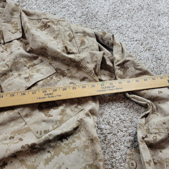 US Navy Marines American Apparel Desert Camo Shirt Mens Medium Long Sleeve - Picture 4 of 7